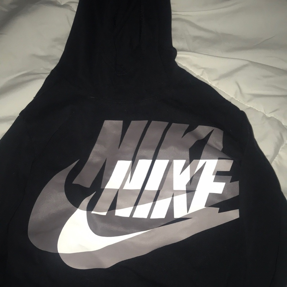 Boys Black and white light weight hoodie.